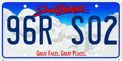 SD license plate 96RS02