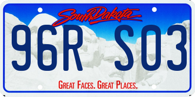 SD license plate 96RS03