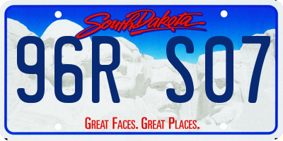 SD license plate 96RS07