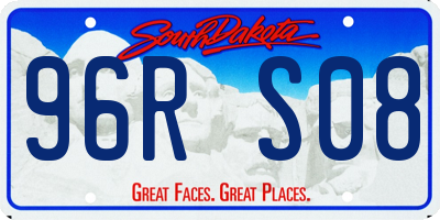 SD license plate 96RS08