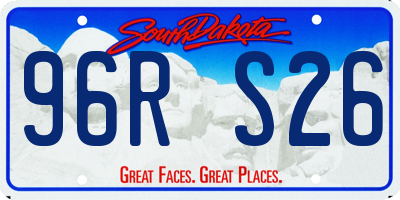 SD license plate 96RS26