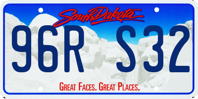 SD license plate 96RS32