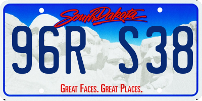 SD license plate 96RS38