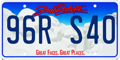 SD license plate 96RS40