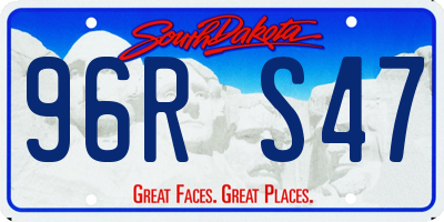 SD license plate 96RS47