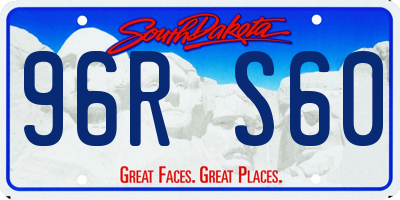 SD license plate 96RS60