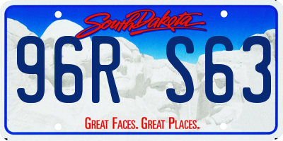 SD license plate 96RS63