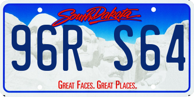 SD license plate 96RS64
