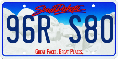 SD license plate 96RS80