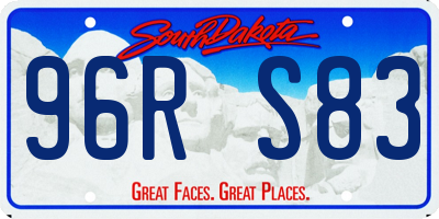 SD license plate 96RS83