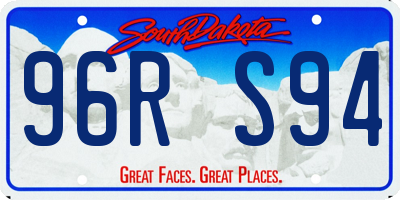 SD license plate 96RS94