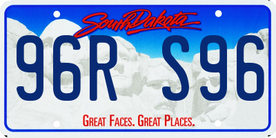 SD license plate 96RS96