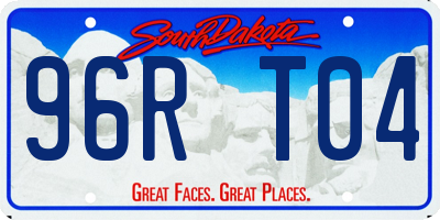 SD license plate 96RT04