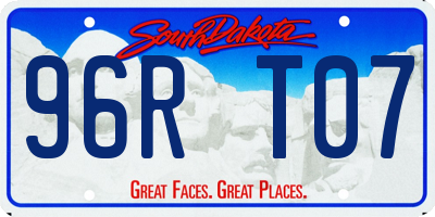 SD license plate 96RT07