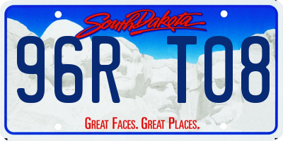 SD license plate 96RT08