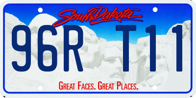 SD license plate 96RT11