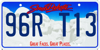 SD license plate 96RT13