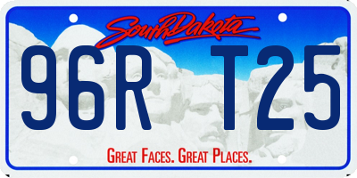 SD license plate 96RT25