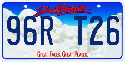 SD license plate 96RT26