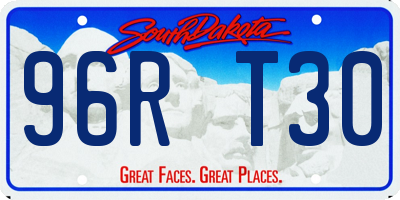 SD license plate 96RT30