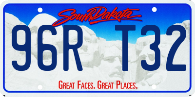 SD license plate 96RT32