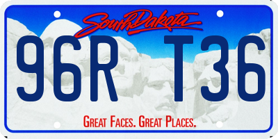 SD license plate 96RT36