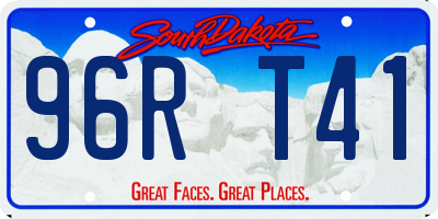 SD license plate 96RT41