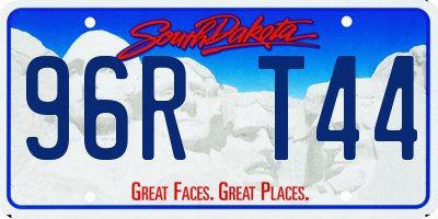 SD license plate 96RT44