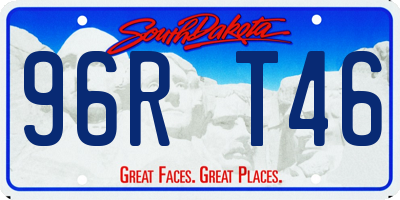 SD license plate 96RT46