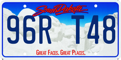 SD license plate 96RT48