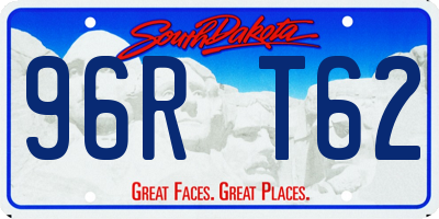 SD license plate 96RT62