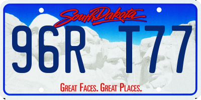 SD license plate 96RT77