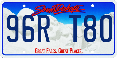 SD license plate 96RT80