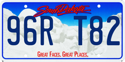 SD license plate 96RT82