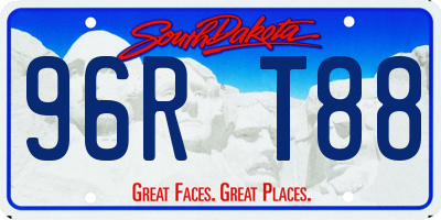 SD license plate 96RT88