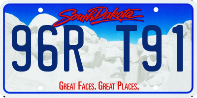 SD license plate 96RT91