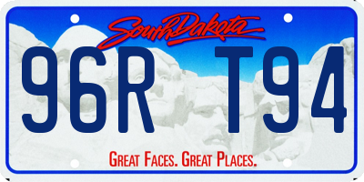 SD license plate 96RT94