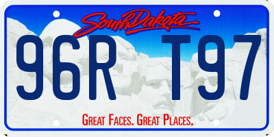 SD license plate 96RT97
