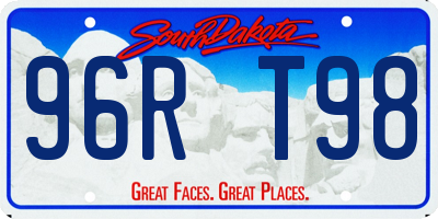 SD license plate 96RT98