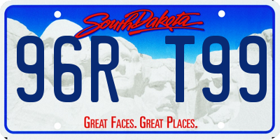 SD license plate 96RT99