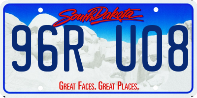 SD license plate 96RU08