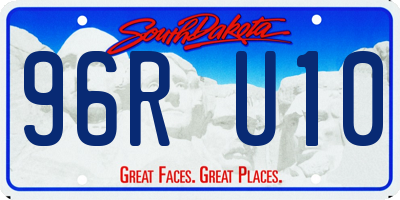 SD license plate 96RU10
