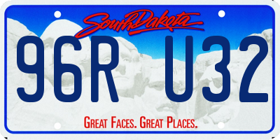 SD license plate 96RU32