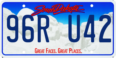 SD license plate 96RU42
