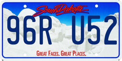 SD license plate 96RU52