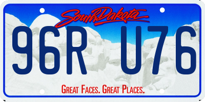 SD license plate 96RU76