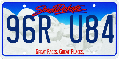 SD license plate 96RU84