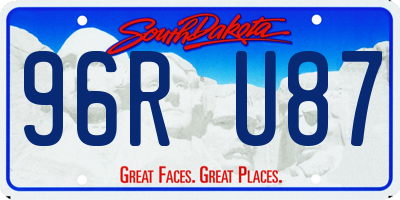 SD license plate 96RU87