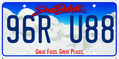 SD license plate 96RU88