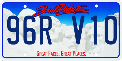 SD license plate 96RV10